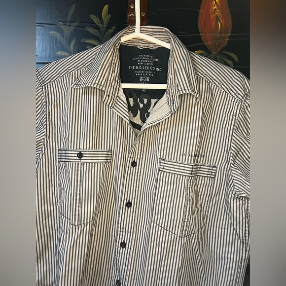 H.D. Lee C9., INC button down long sleeve shirt XL - Picture 2 of 7